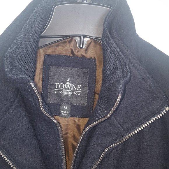 New London Fog Wool Hipster Jacket Size Med Navy - Picture 8 of 11